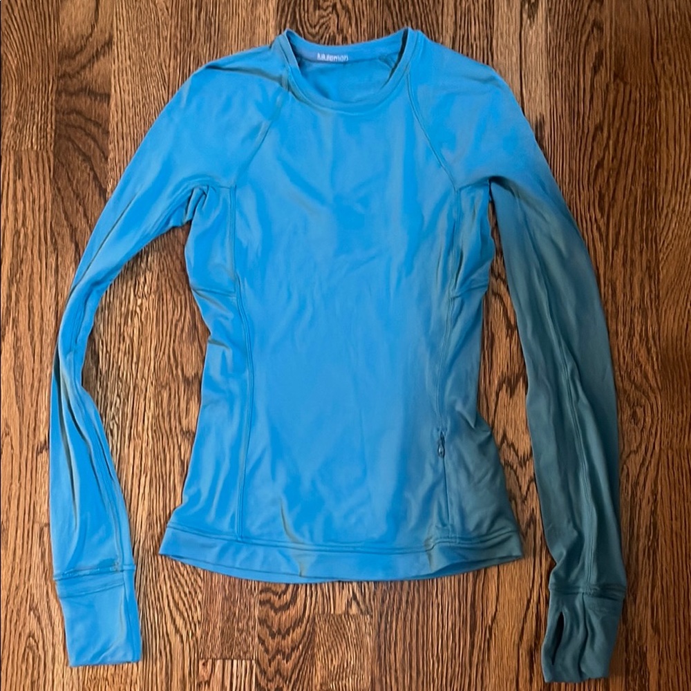 Women's Lululemon its rulu run long-sleeve top size 0 Marlin pocket